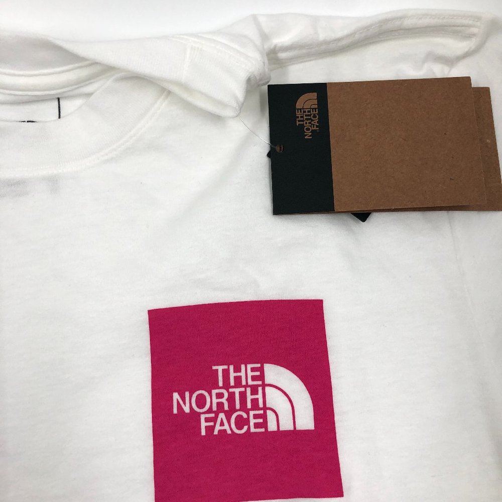 The North Face Short Sleeve Pink Box logo